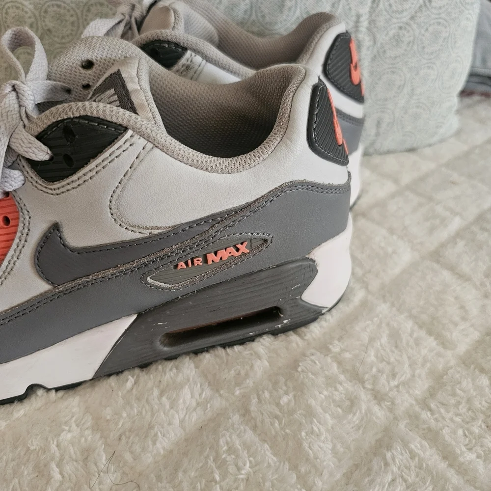 Nike Air Max Gray and Orange Sneakers